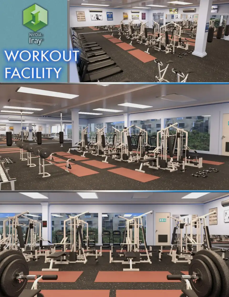 Workout Facility_DAZ3D下载站