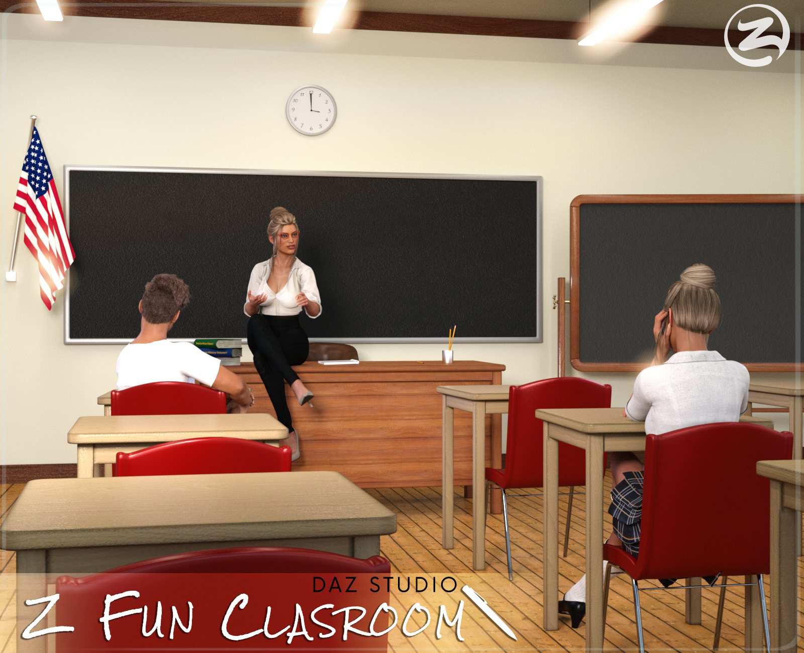 Z Fun Classroom – Daz Studio_DAZ3D下载站