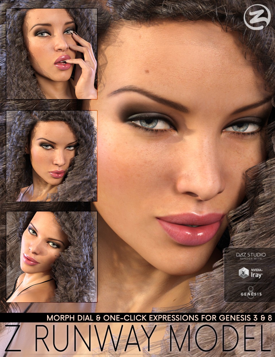 Z Runway Model – Dialable and One-Click Expressions for Genesis 3 & 8_DAZ3DDL