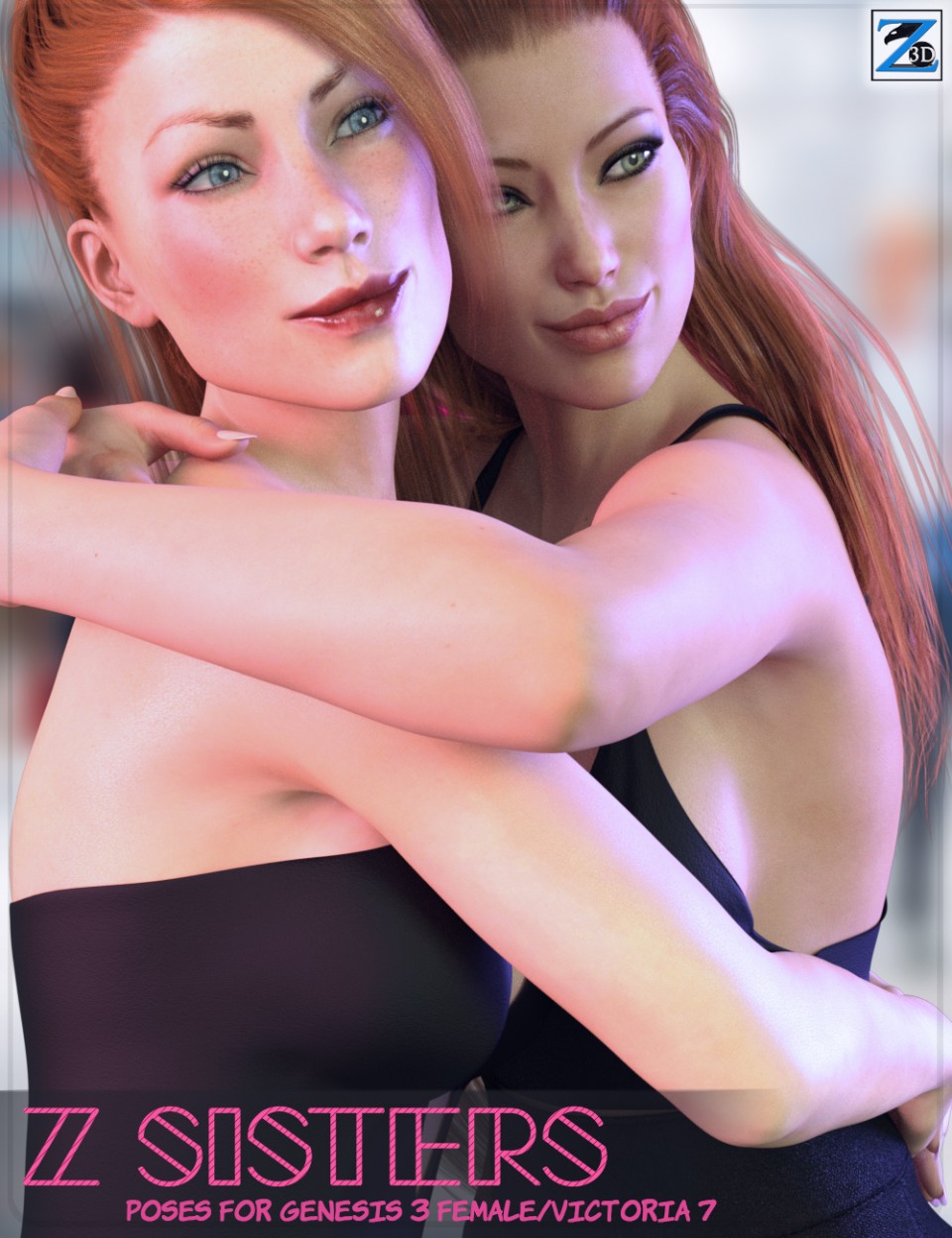 Z Sisters – Poses for Genesis 3 Female and Victoria 7_DAZ3D下载站