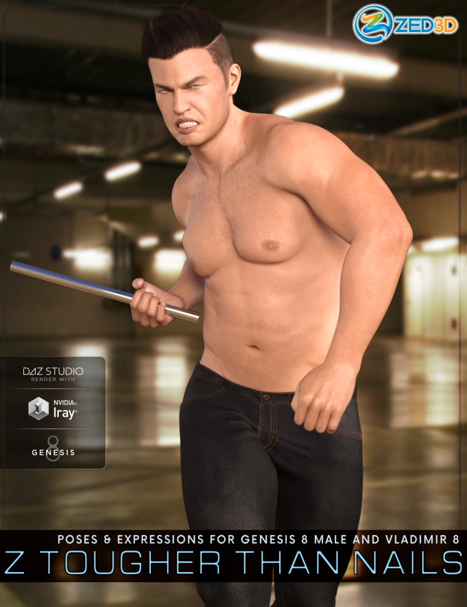 Z Tougher Than Nails – Poses and Expressions for Genesis 8 Male and Vladimir 8_DAZ3DDL