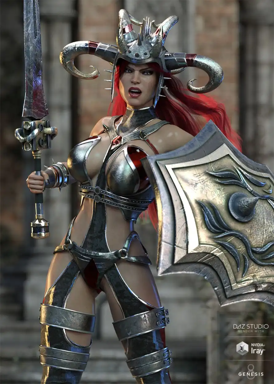 Zealoth Outfit and Weapons for Genesis 8 Female(s)_DAZ3D下载站