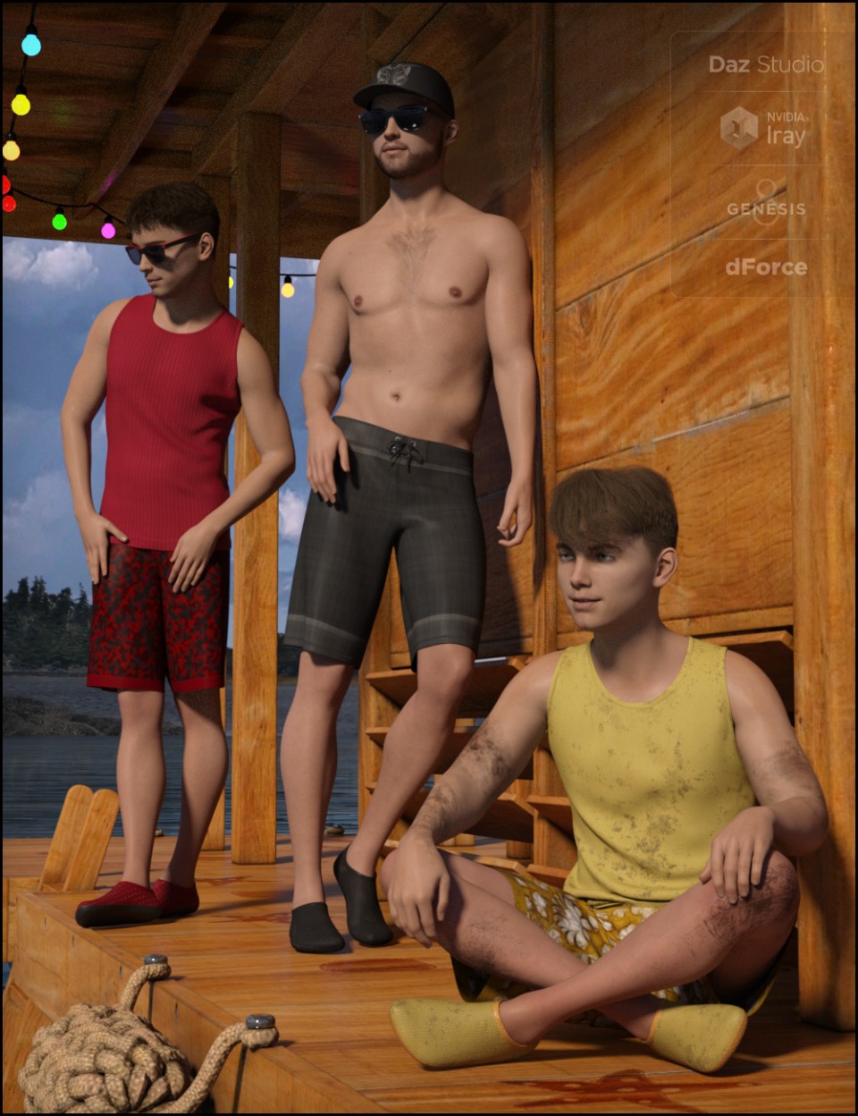 dForce Boys in the Sun Outfit for Genesis 8 Male(s)_DAZ3DDL