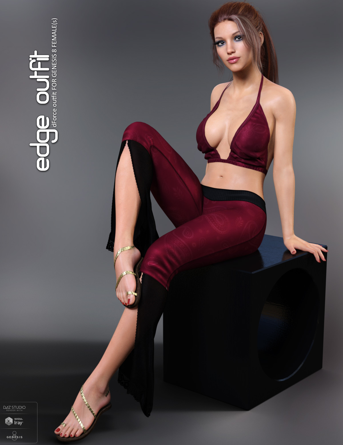 dForce Edge Outfit for Genesis 8 Females_DAZ3D下载站
