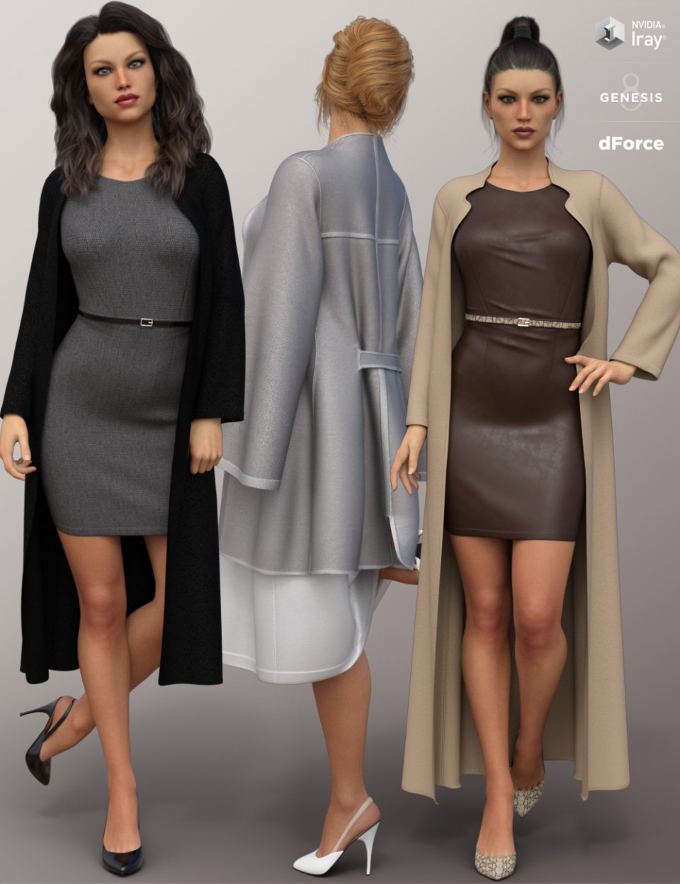 dForce Fashion Sophisticate Outfit for Genesis 8 Female(s)_DAZ3D下载站