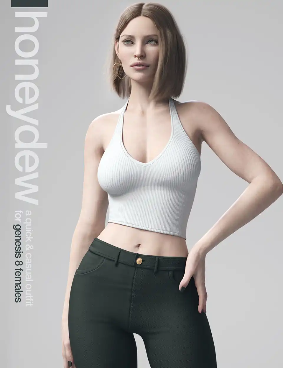 dForce Honeydew Set for Genesis 8 Female(s)_DAZ3D下载站