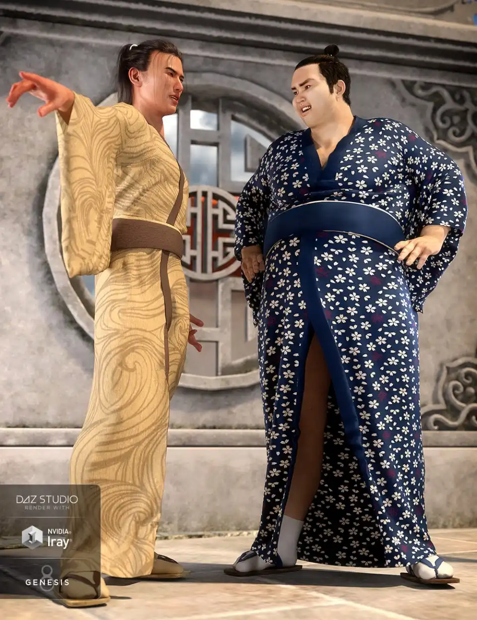dForce Kimono Outfit Male Textures_DAZ3DDL