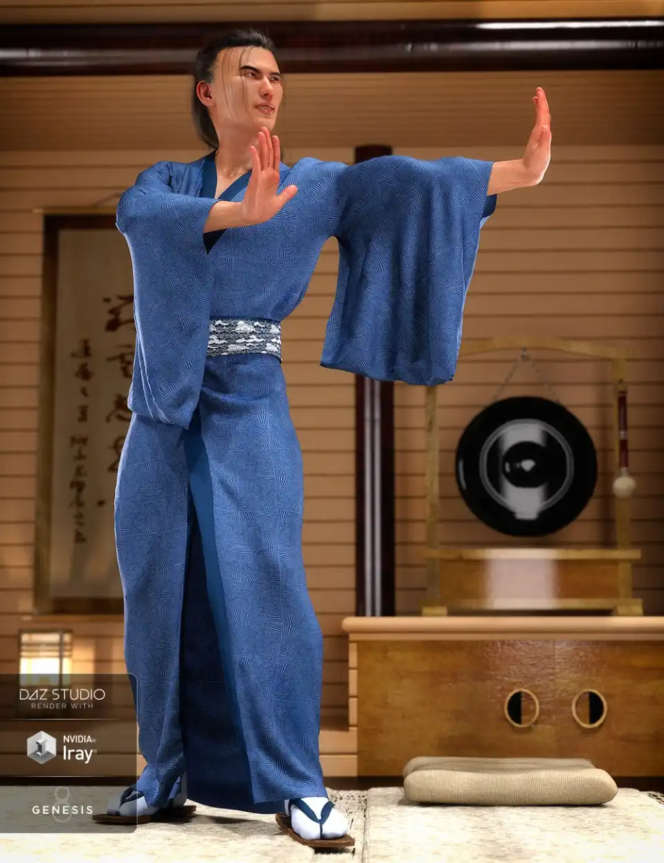 dForce Kimono Outfit for Genesis 8 Male(s)_DAZ3DDL