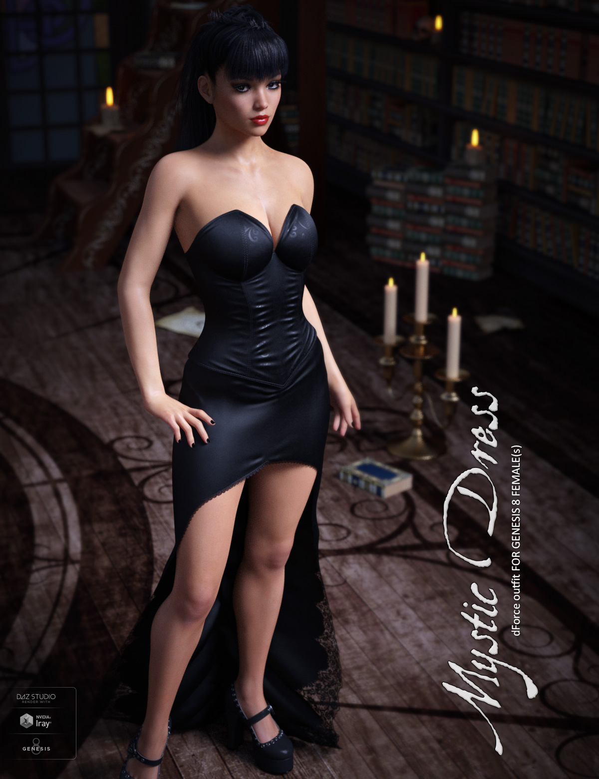 dForce Mystic Dress for Genesis 8 Females_DAZ3DDL
