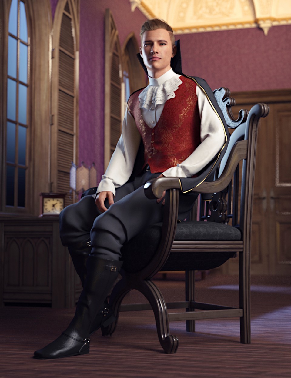 dForce The Count Outfit for Genesis 8 Male(s)_DAZ3D下载站