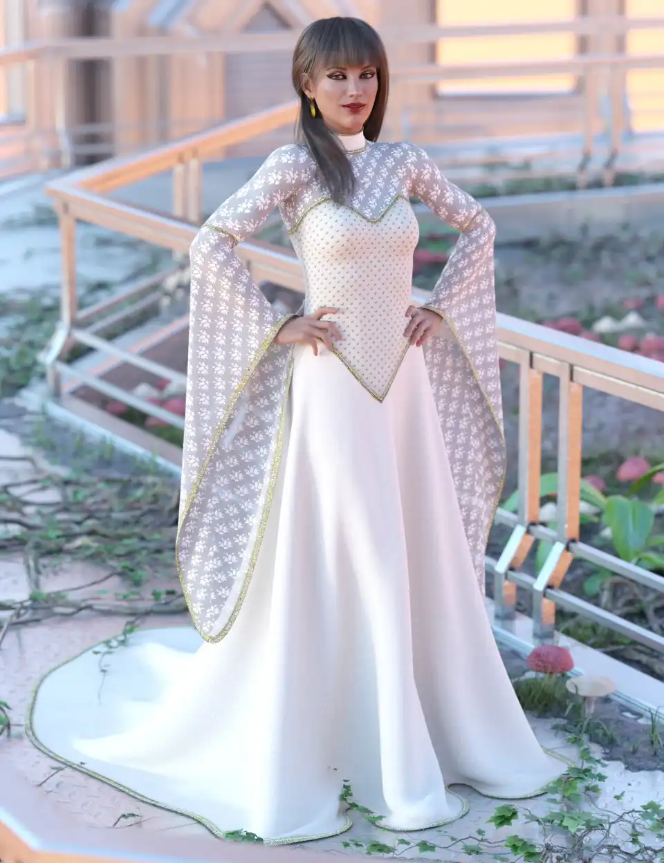 dForce Universal Dress for Genesis 8 Female(s)_DAZ3D下载站