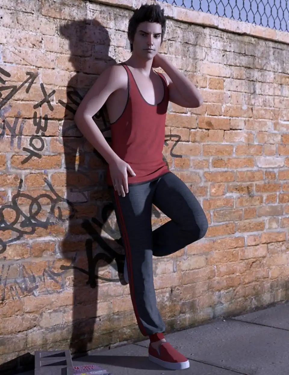 dForce Urban Casual Outfit for Genesis 8 Male_DAZ3D下载站
