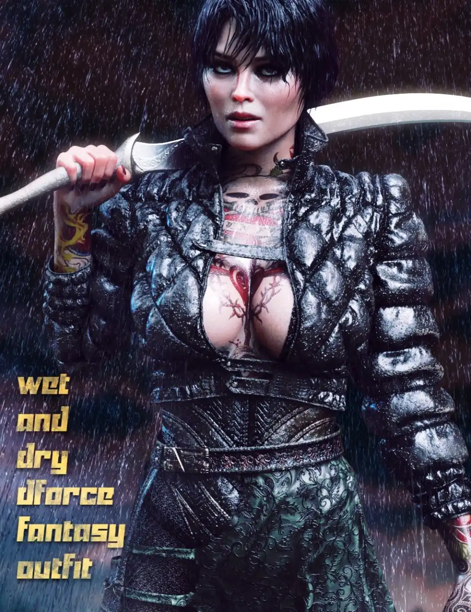dForce Wet and Dry Dark Fantasy Outfit for Genesis 8 Female(s)_DAZ3DDL