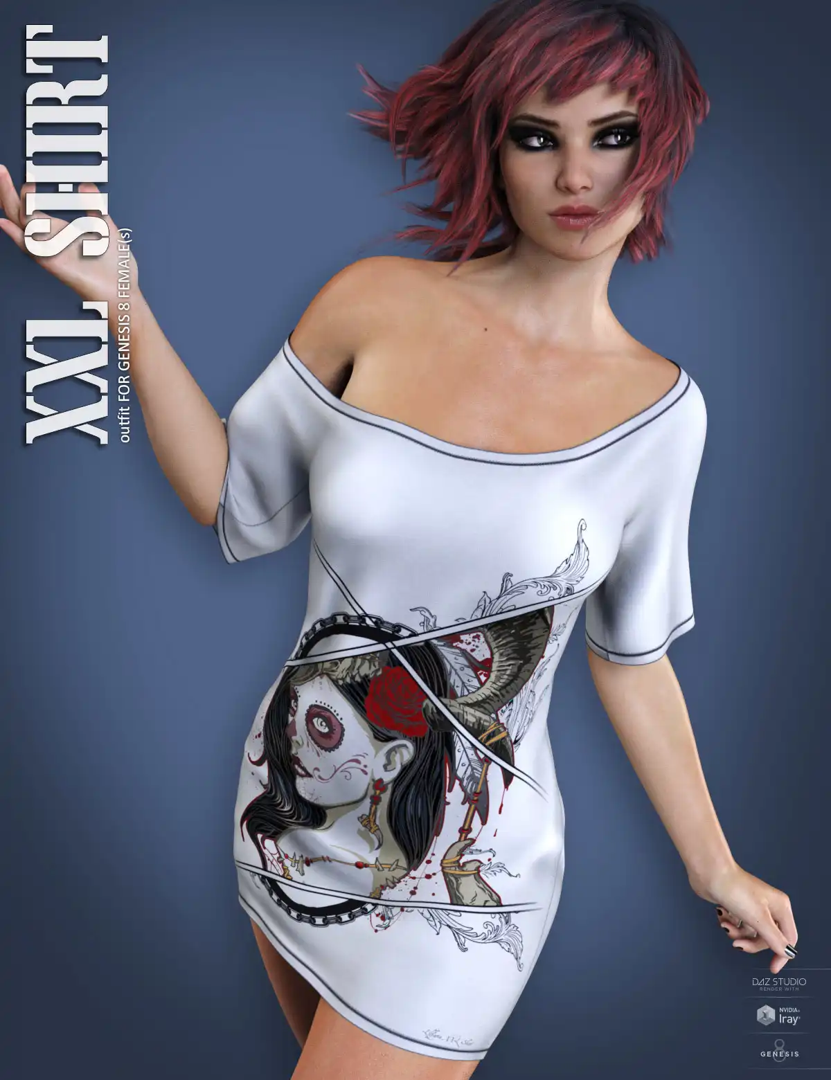 dForce XXL Shirt for Genesis 8 Females_DAZ3DDL