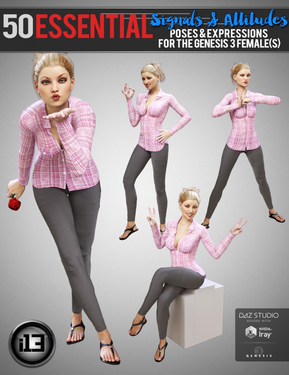 i13 50 Essential Signals and Attitudes Poses and Expressions_DAZ3DDL