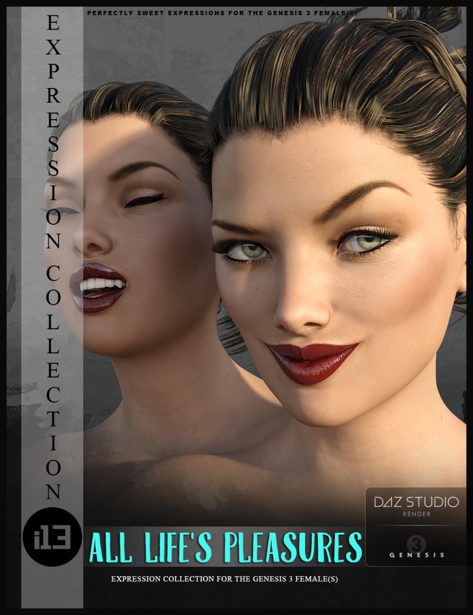 i13 All Life’s Pleasures Expressions for the Genesis 3 Female(s)_DAZ3D下载站