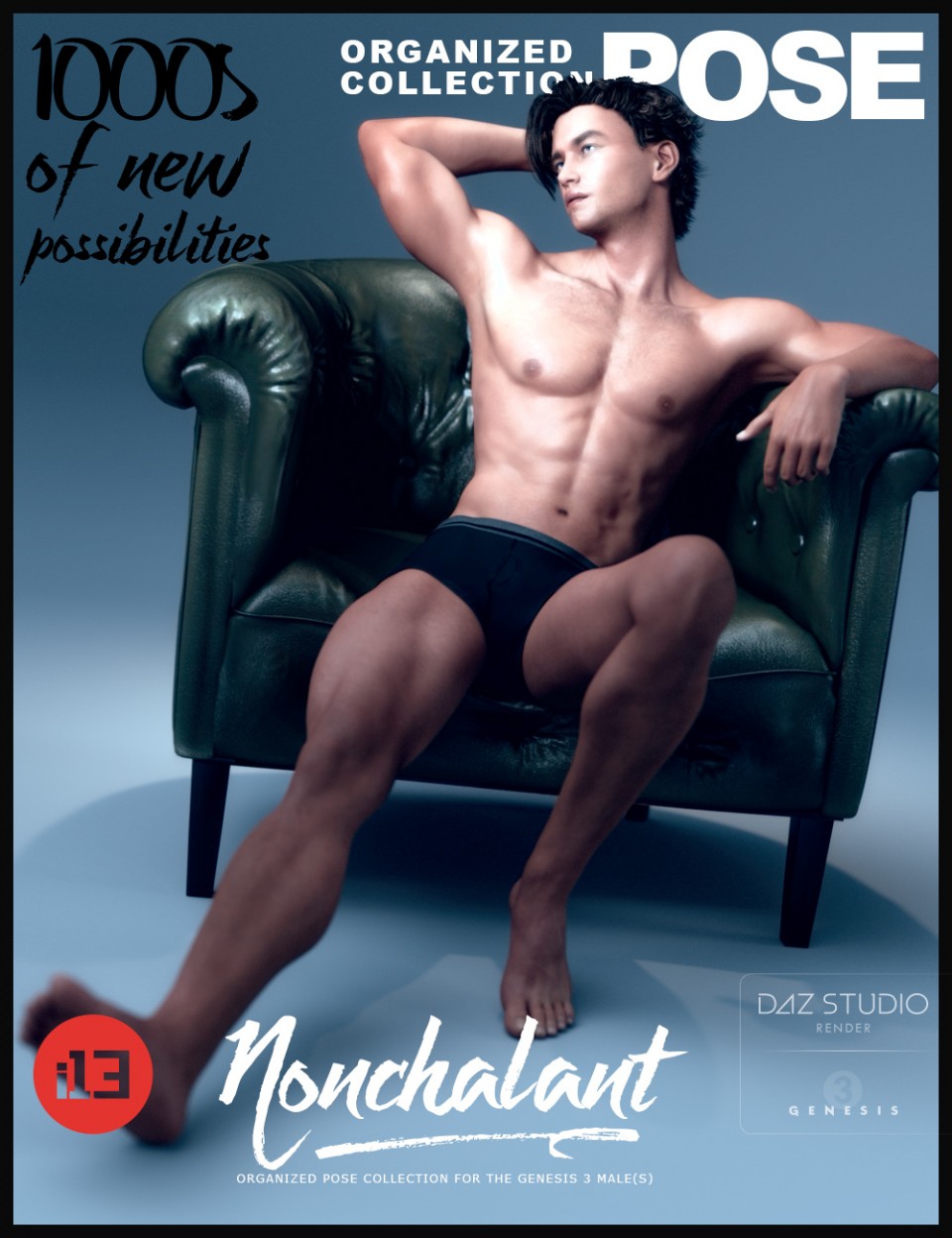 i13 Nonchalant Pose Collection for the Genesis 3 Male(s)_DAZ3DDL