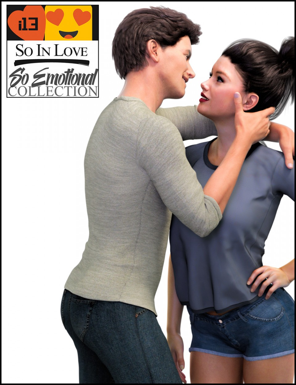 i13 So In Love Poses for Genesis 3 Male and Female_DAZ3D下载站