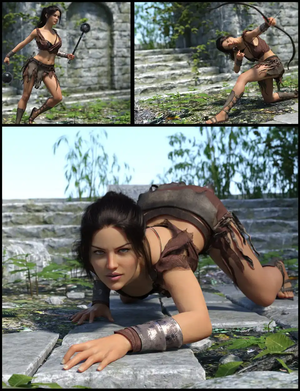 i3D Heroism Poses for Genesis 8 Female(s)_DAZ3D下载站