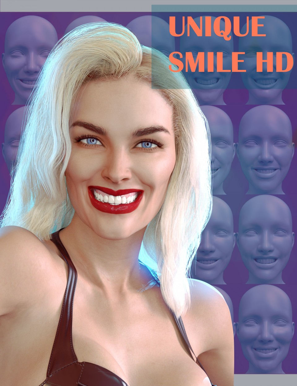 20 Unique Smiles HD for Genesis 8 Female(s)_DAZ3D下载站