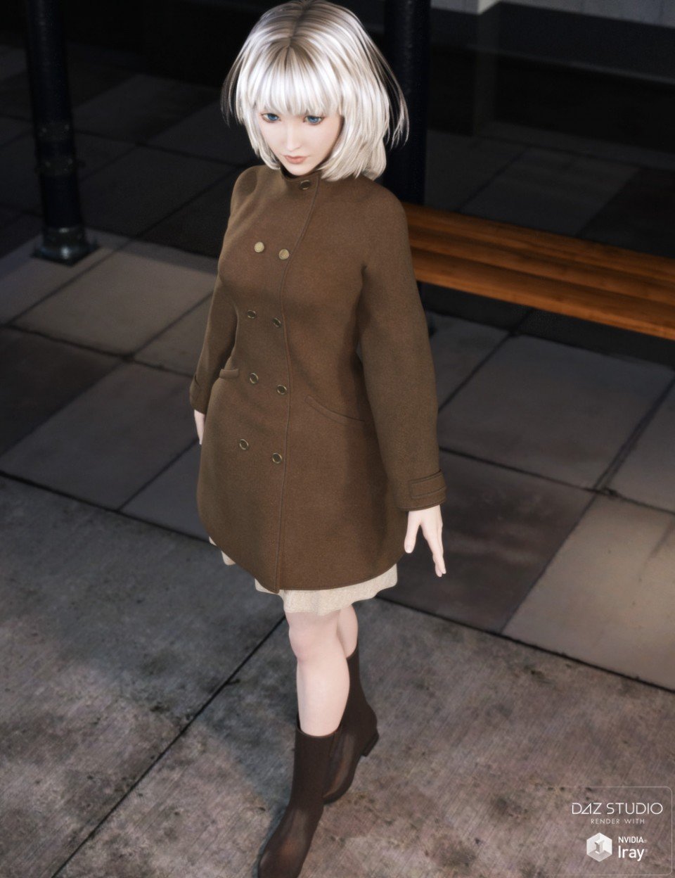 A-Line Style Outfit for Genesis 3 Female(s)_DAZ3D下载站