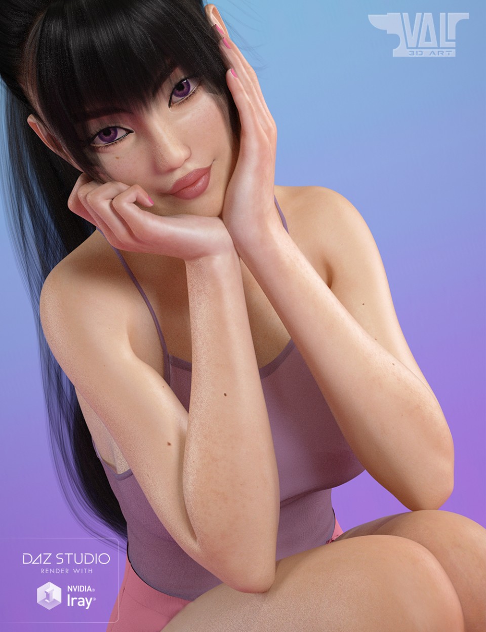 Adorable Kawaii Poses and Expressions for Genesis 8 Female(s)_DAZ3D下载站