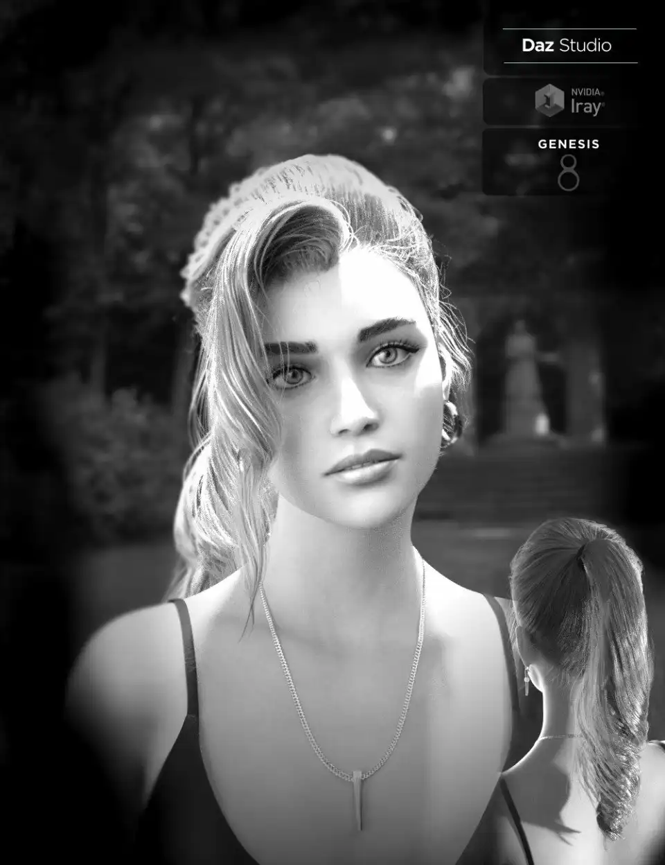 Alyssa PonyTail Hair for Genesis 8 Female(s)_DAZ3DDL