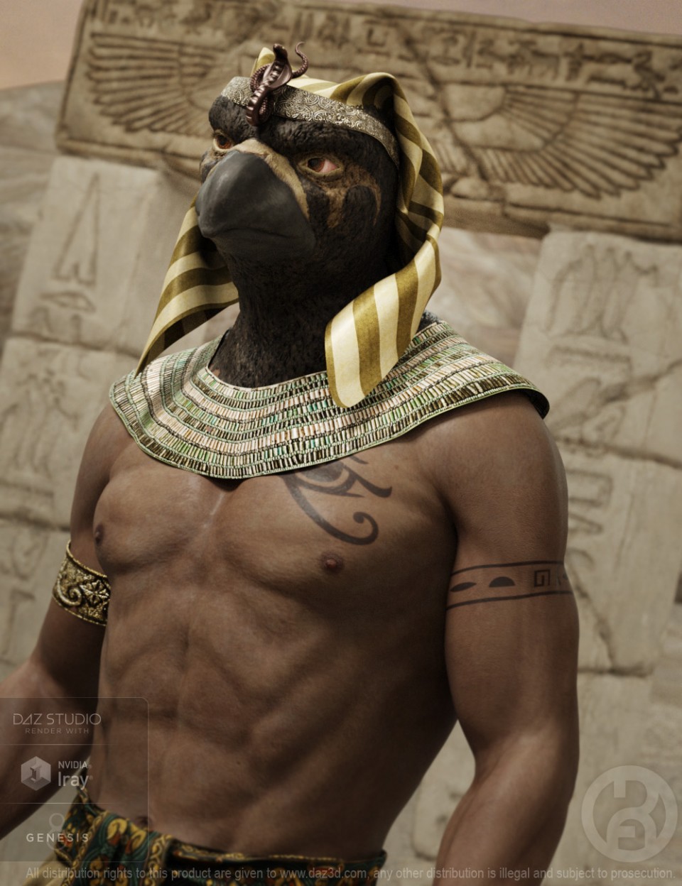 Ancient Horus for Genesis 8 Male_DAZ3D下载站