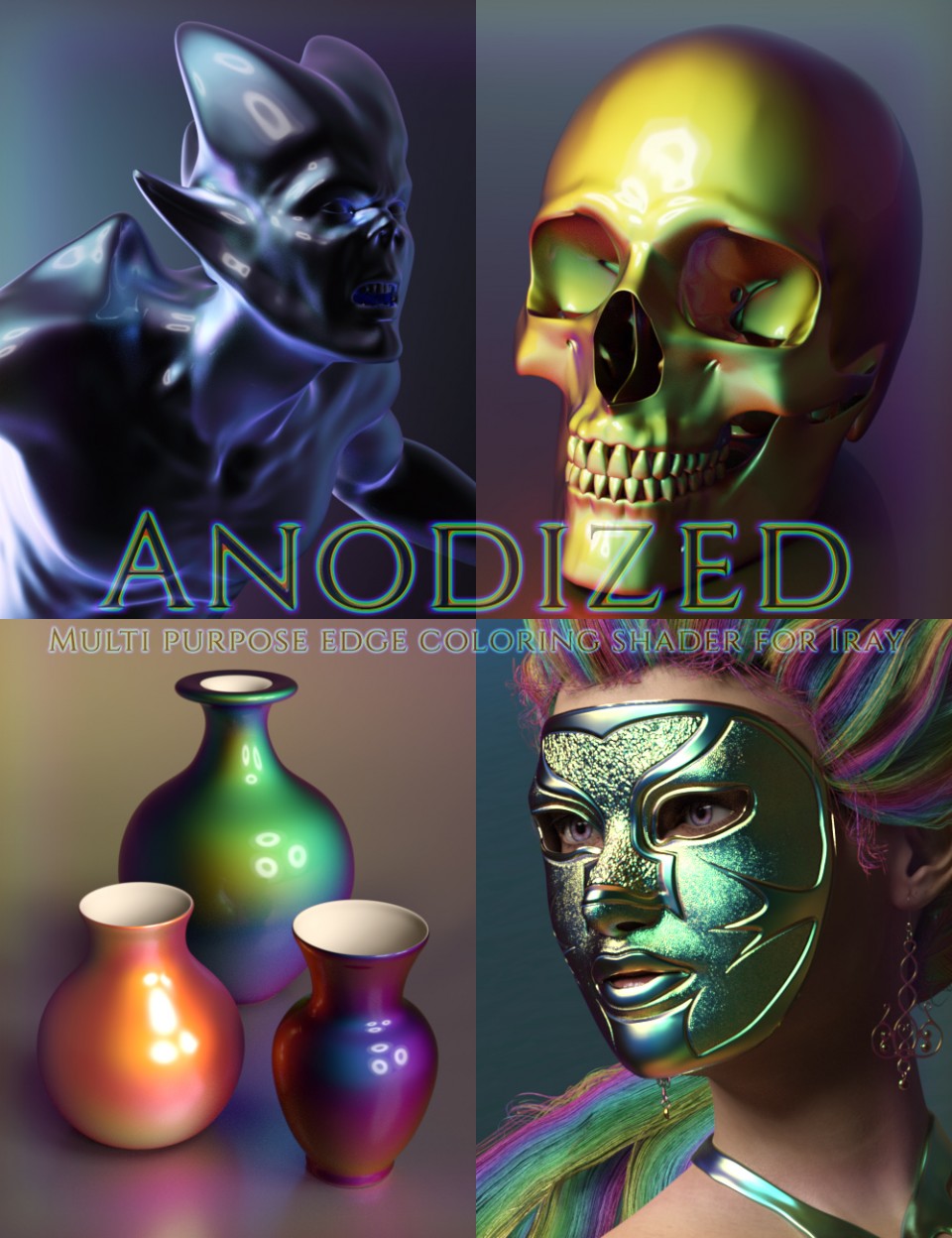 Anodized – Custom Shader and Preset Suite for Iray_DAZ3DDL