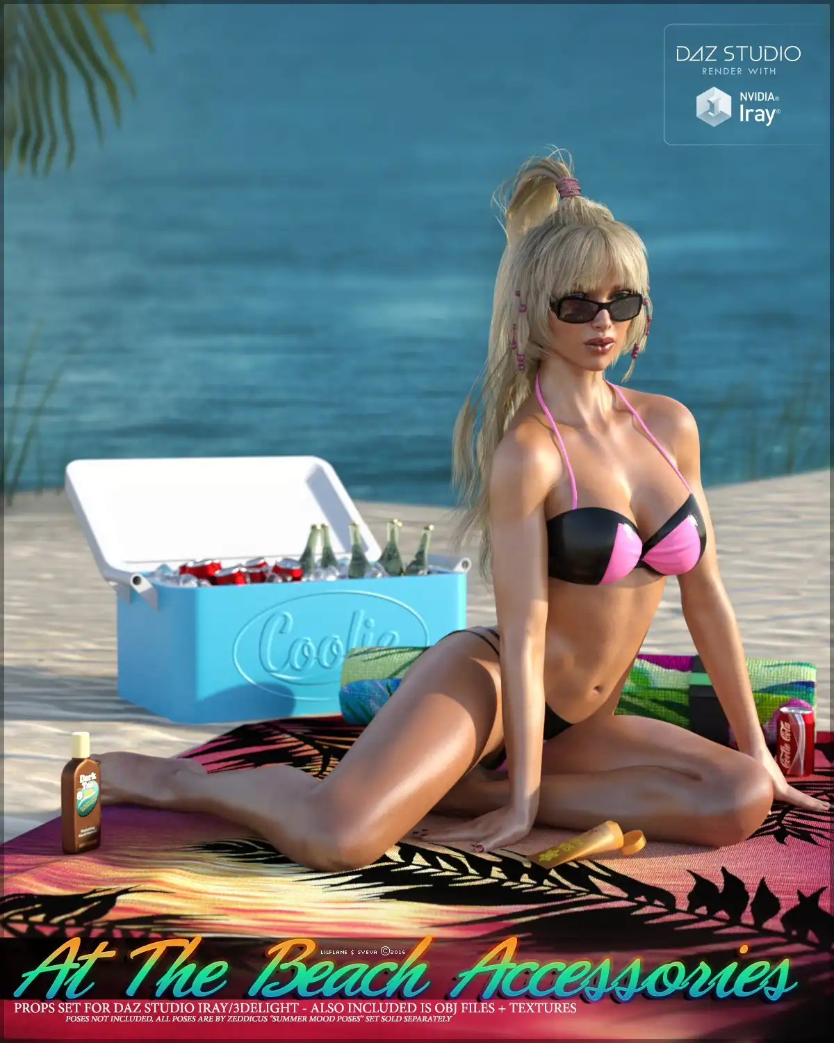 At The Beach Accessories_DAZ3D下载站