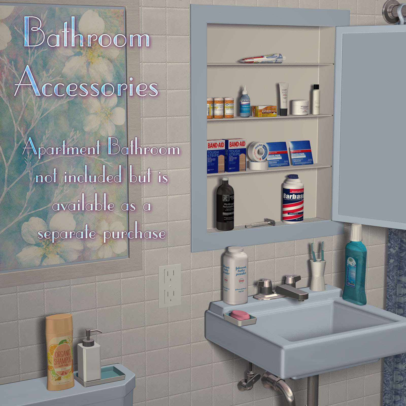 Bathroom Accessories Set_DAZ3D下载站