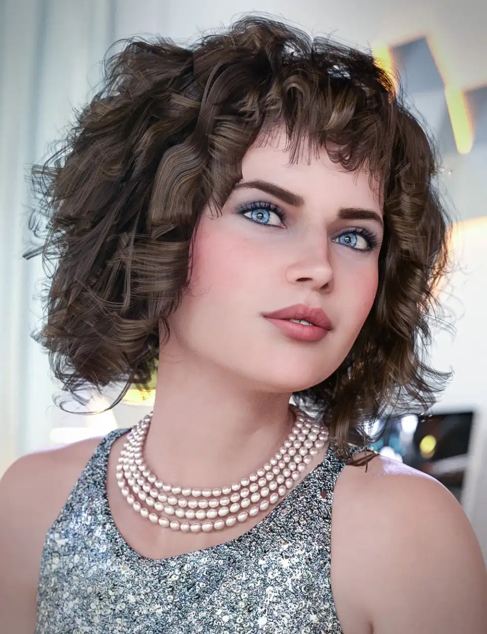 BeDazzle Hair for Genesis 8 Female(s) + Colors_DAZ3D下载站