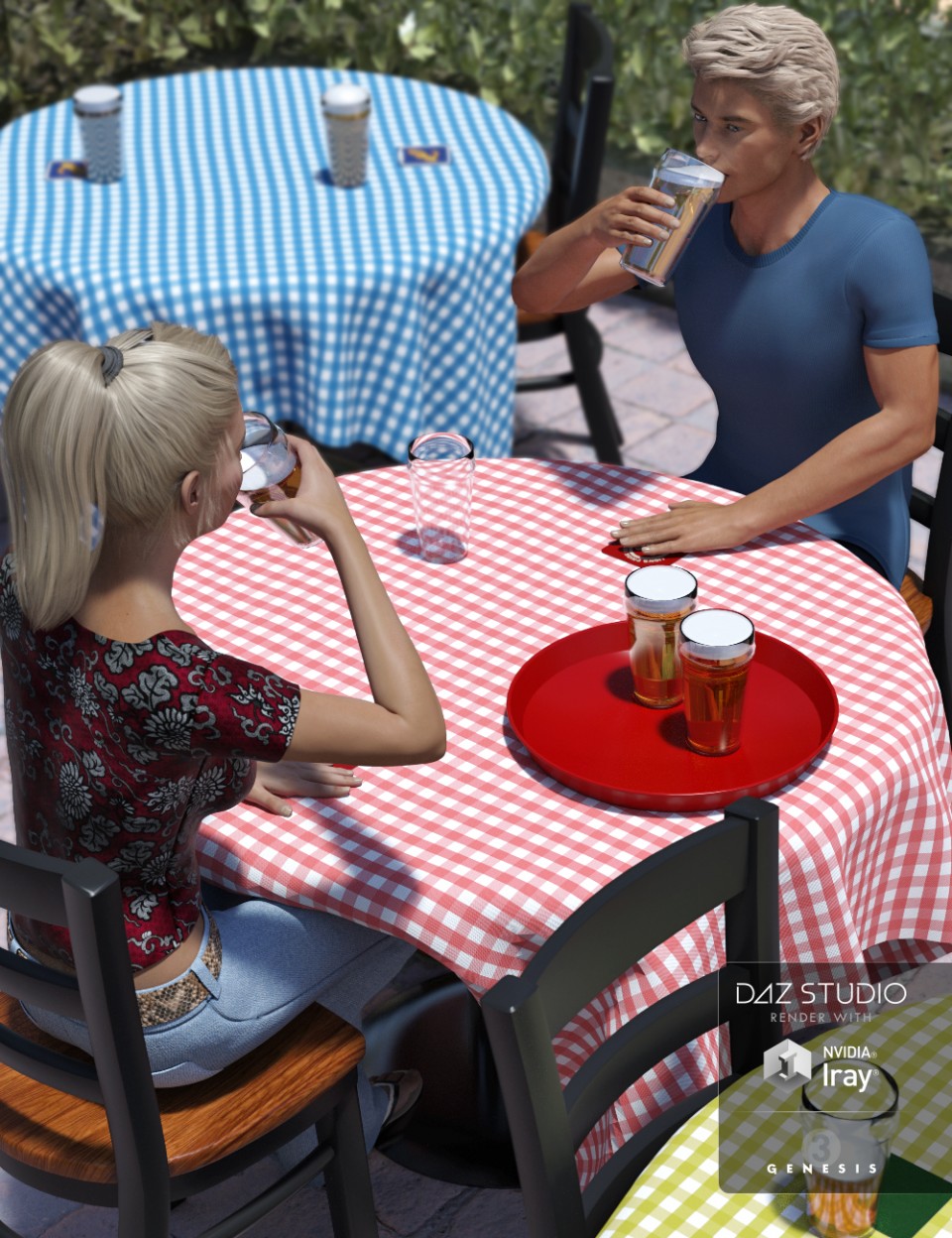 Beer Drinking Props_DAZ3D下载站