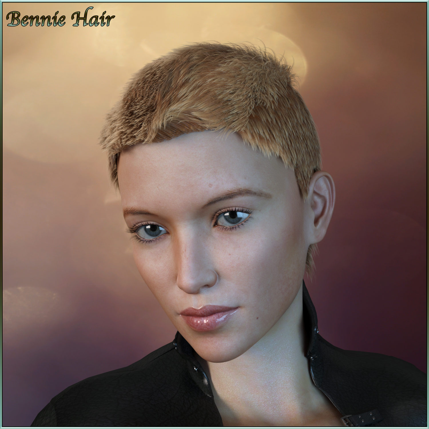 Bennie Hair For G3/G8 Daz_DAZ3DDL