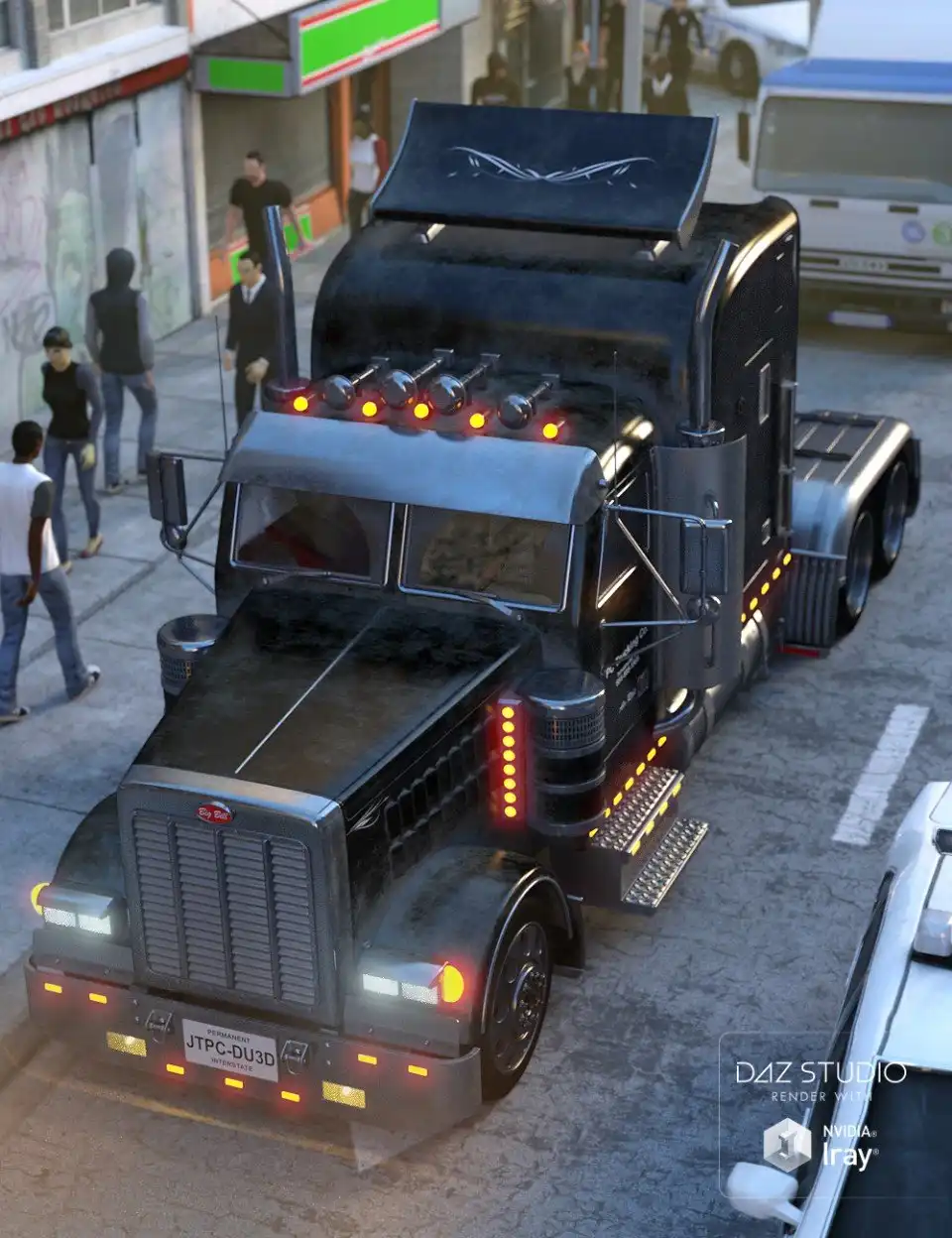 Big Bill Truck Iray_DAZ3D下载站