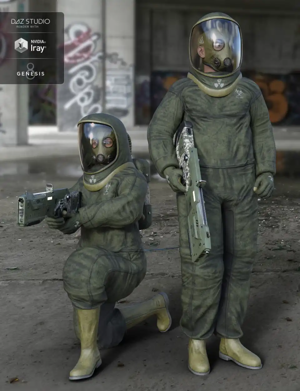 BioHazard Suit for Genesis 8 Expansion Pack_DAZ3D下载站