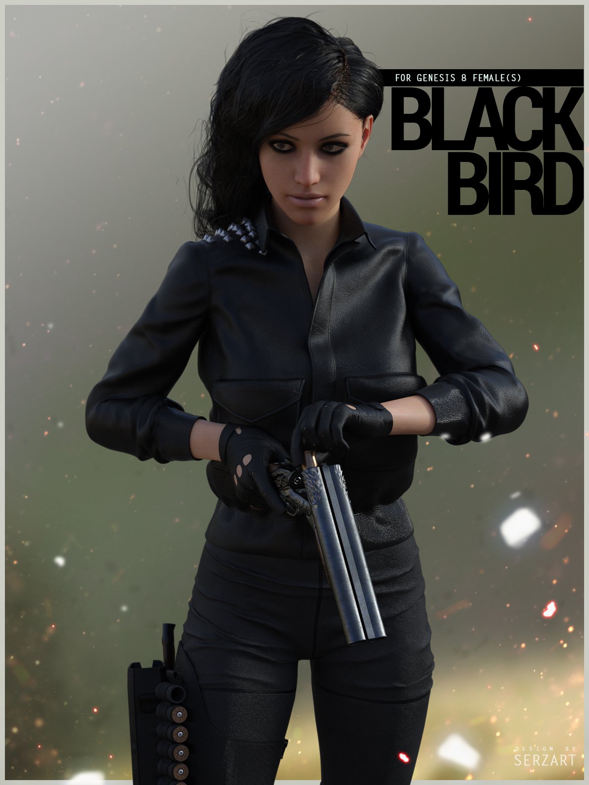 Black Bird Outfit for Genesis 8 Female_DAZ3D下载站