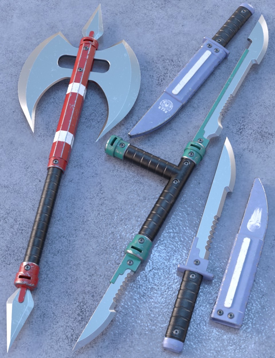 Blade Weapons 3 for Genesis 3 and 8_DAZ3DDL