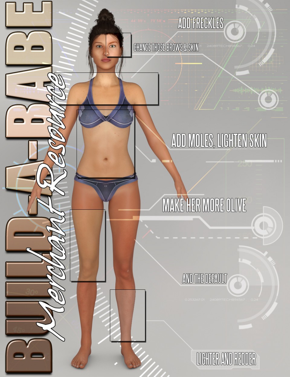 Build-A-Babe Skin Texture Merchant Resource_DAZ3D下载站