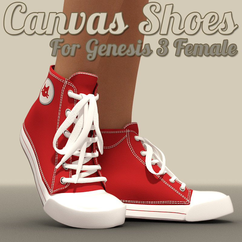 Canvas Shoes for G3 Female(s)_DAZ3D下载站