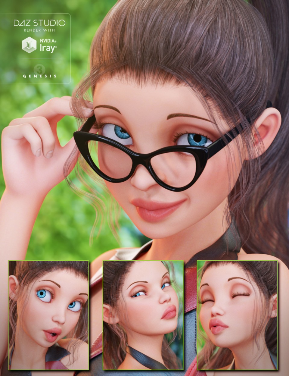 Capsces Tooned Expressions for The Girl 7_DAZ3D下载站