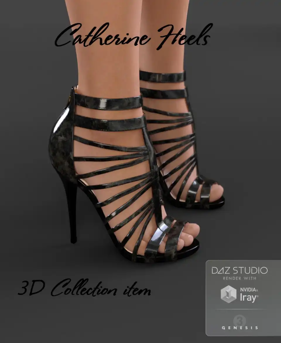 Catherine Heels for Genesis 3 Female(s)_DAZ3D下载站