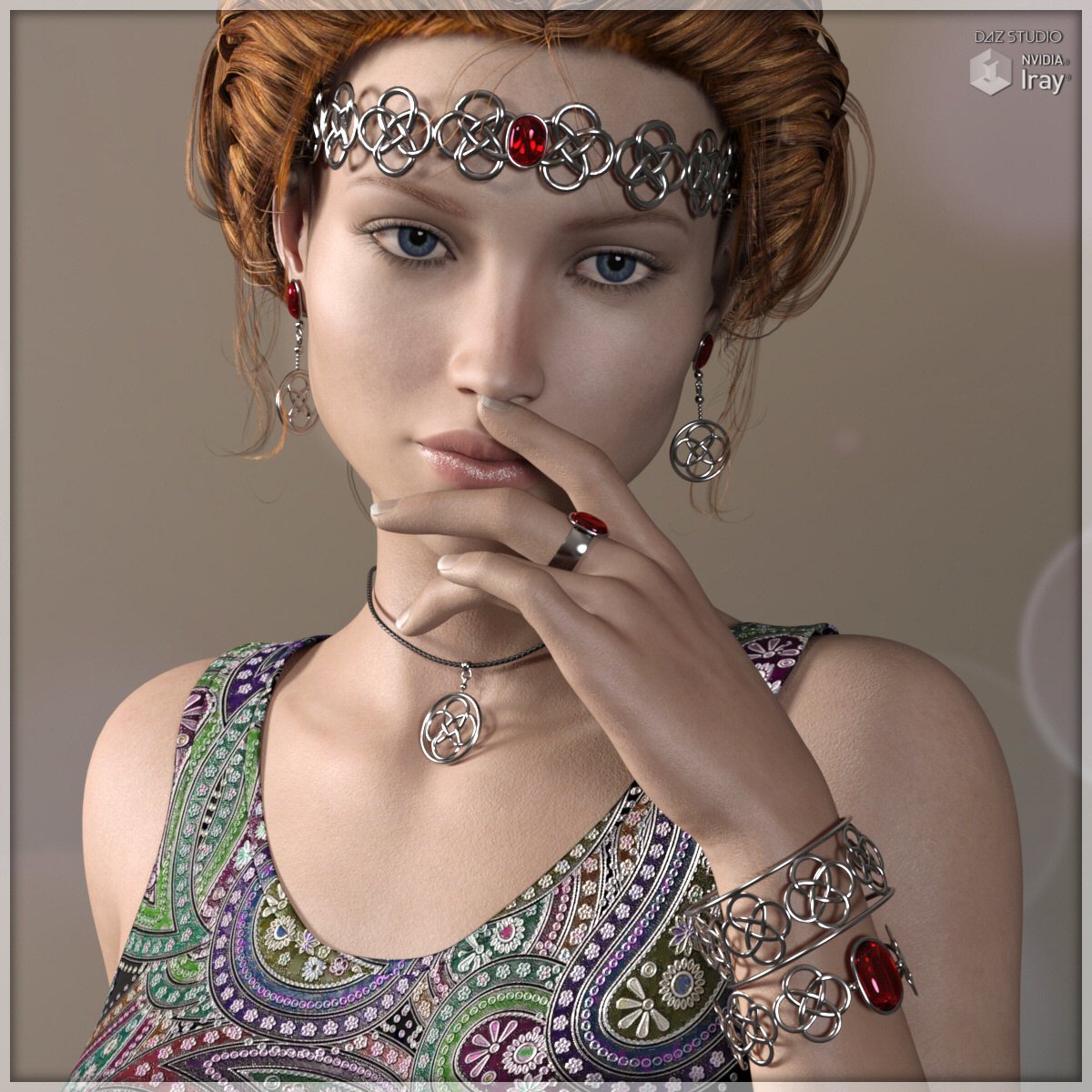 Celtic Jewels for Genesis 3 Female_DAZ3D下载站