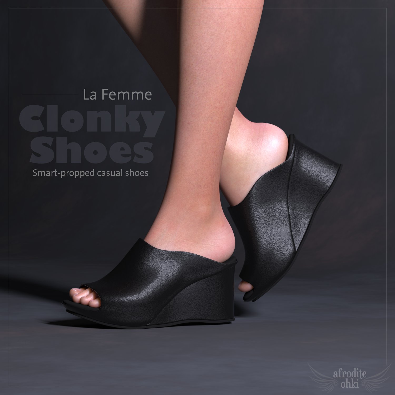 Clonky Shoes for La Femme_DAZ3DDL