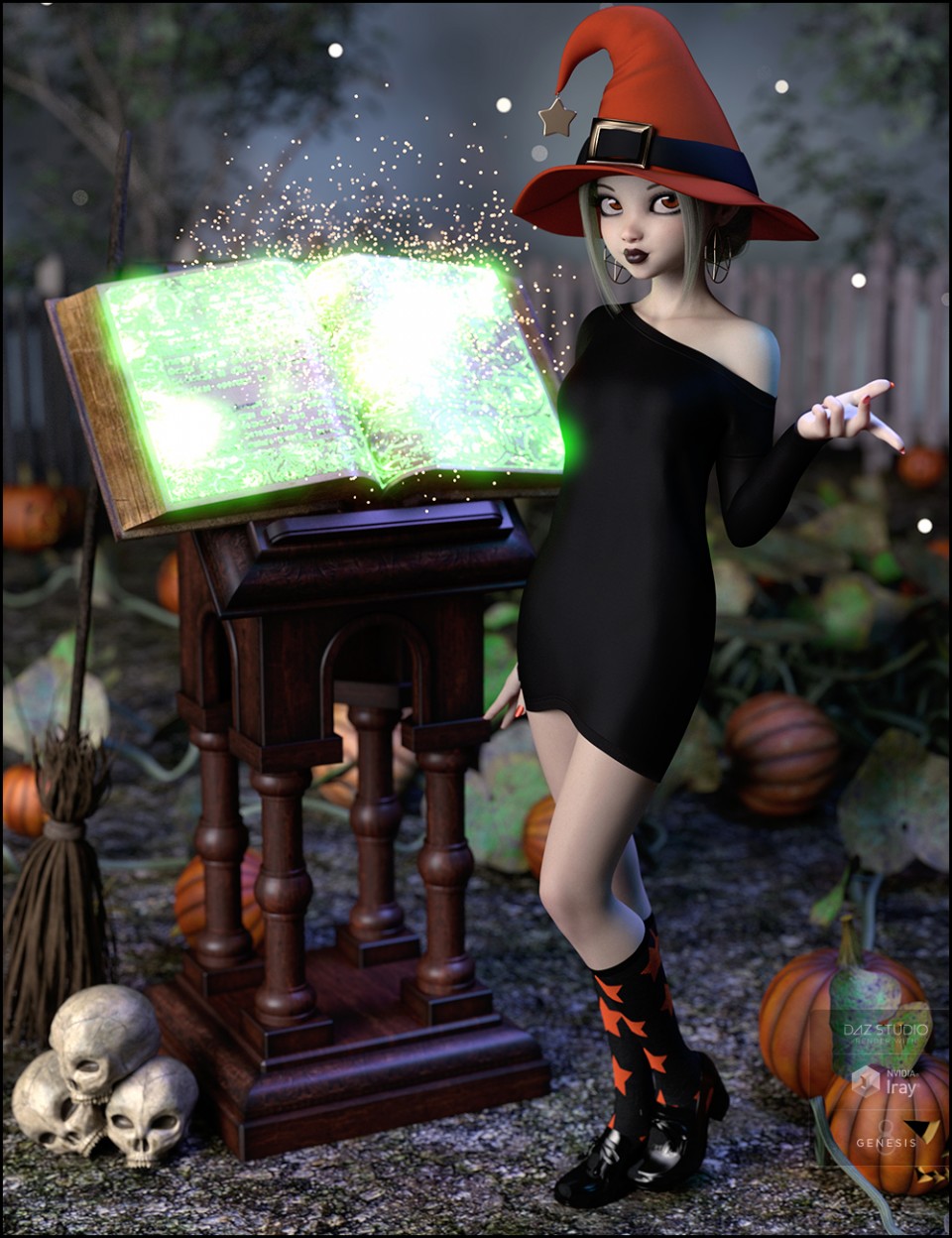 Clove and Wytch Accessories for Posey and Petunia_DAZ3DDL