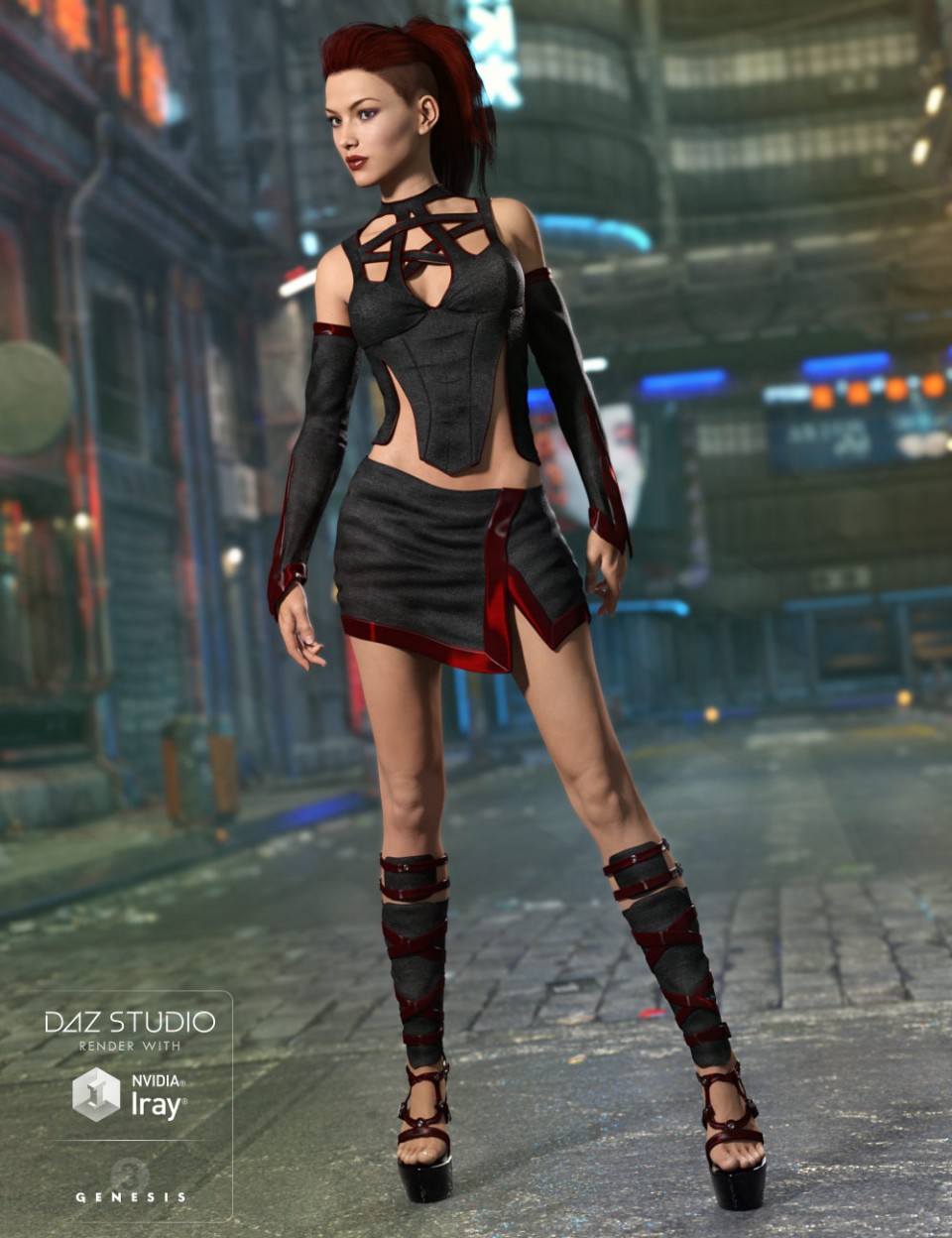 Credence Outfit for Genesis 3 Female(s)_DAZ3D下载站
