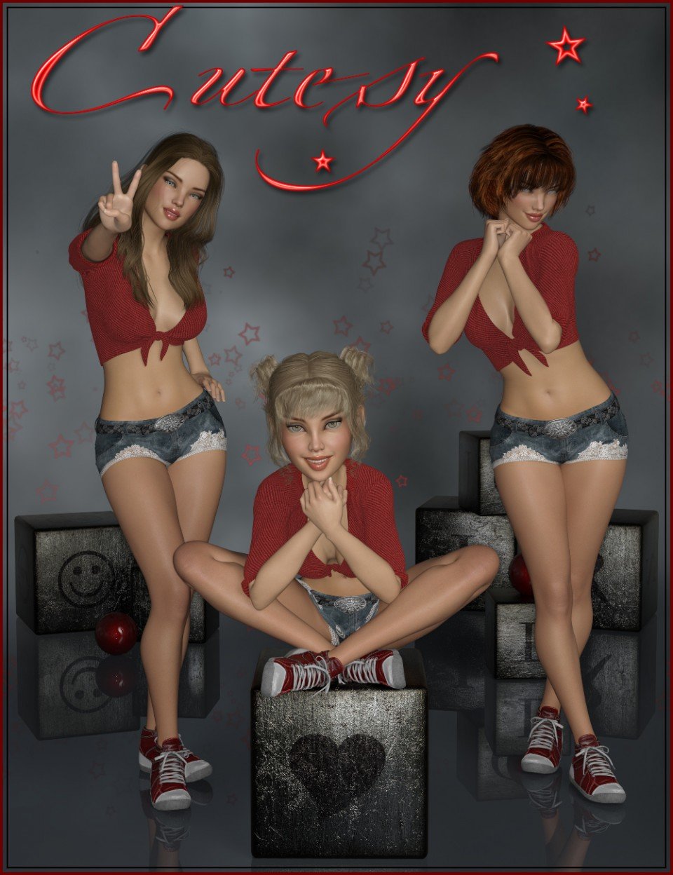 Cutesy Poses for Genesis 3 and 8 Female(s)_DAZ3D下载站