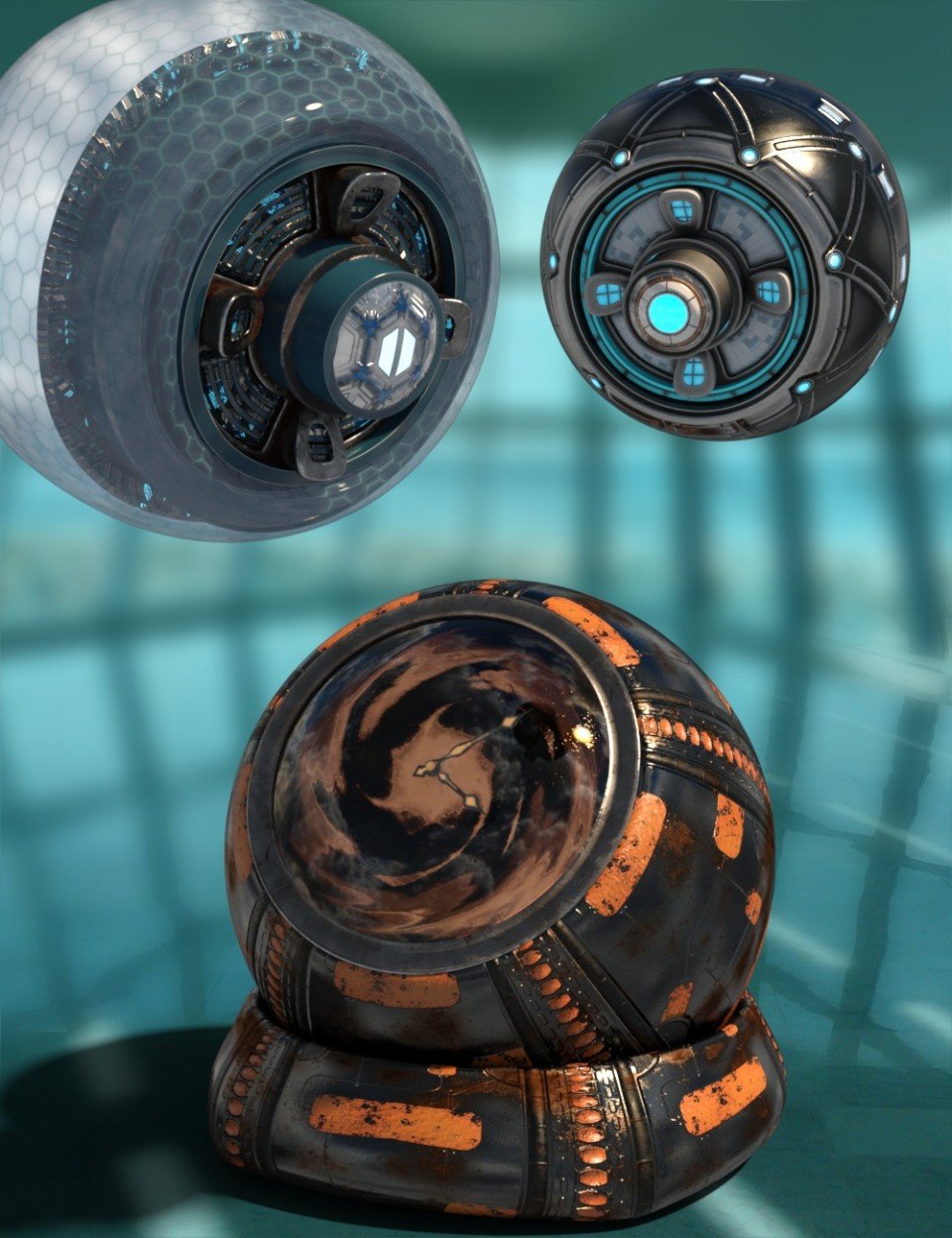 Cybernetic Eyes and Drones Textures_DAZ3D下载站