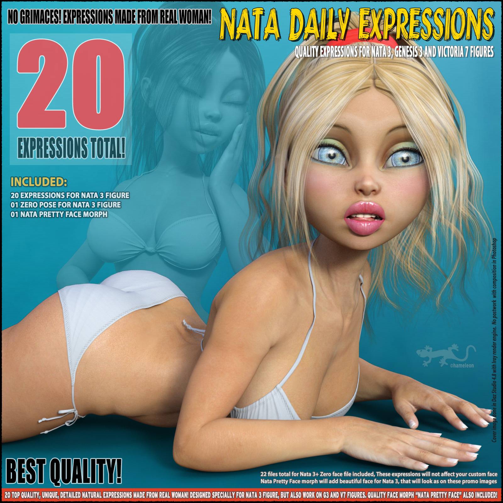 Daily Expressions for Nata3, G3, V7_DAZ3D下载站