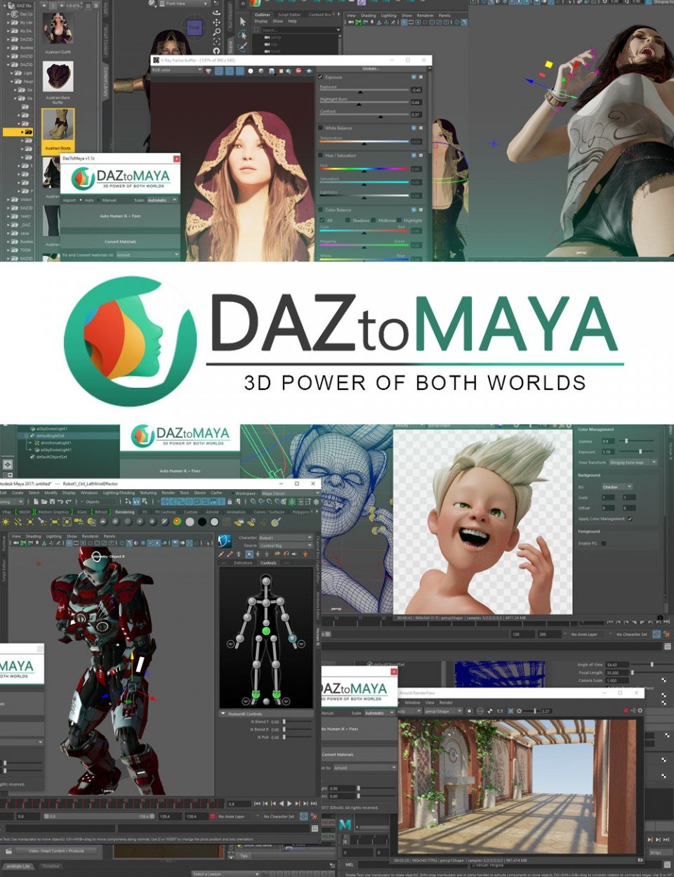 Daz to Maya_DAZ3D下载站